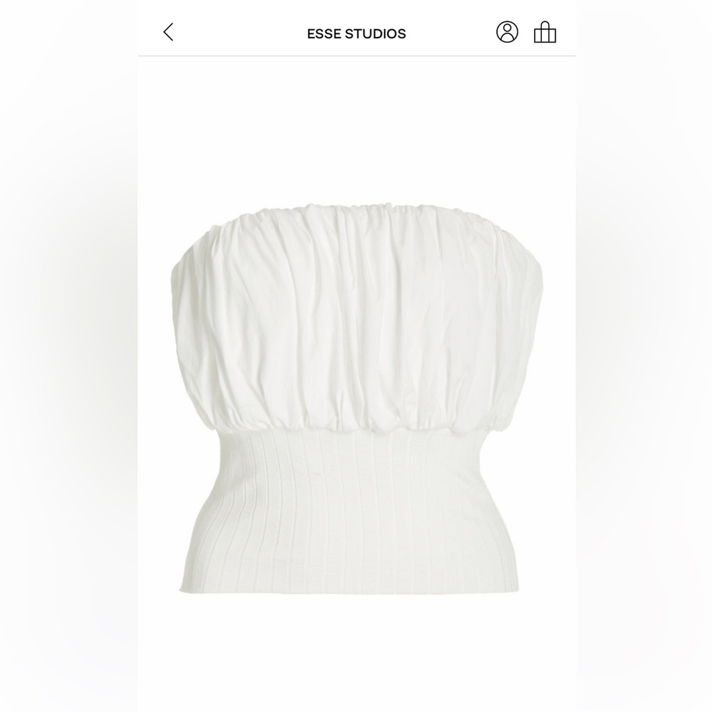 Esse studios jersey paneled cotton poplin top, size US 6 only worn once